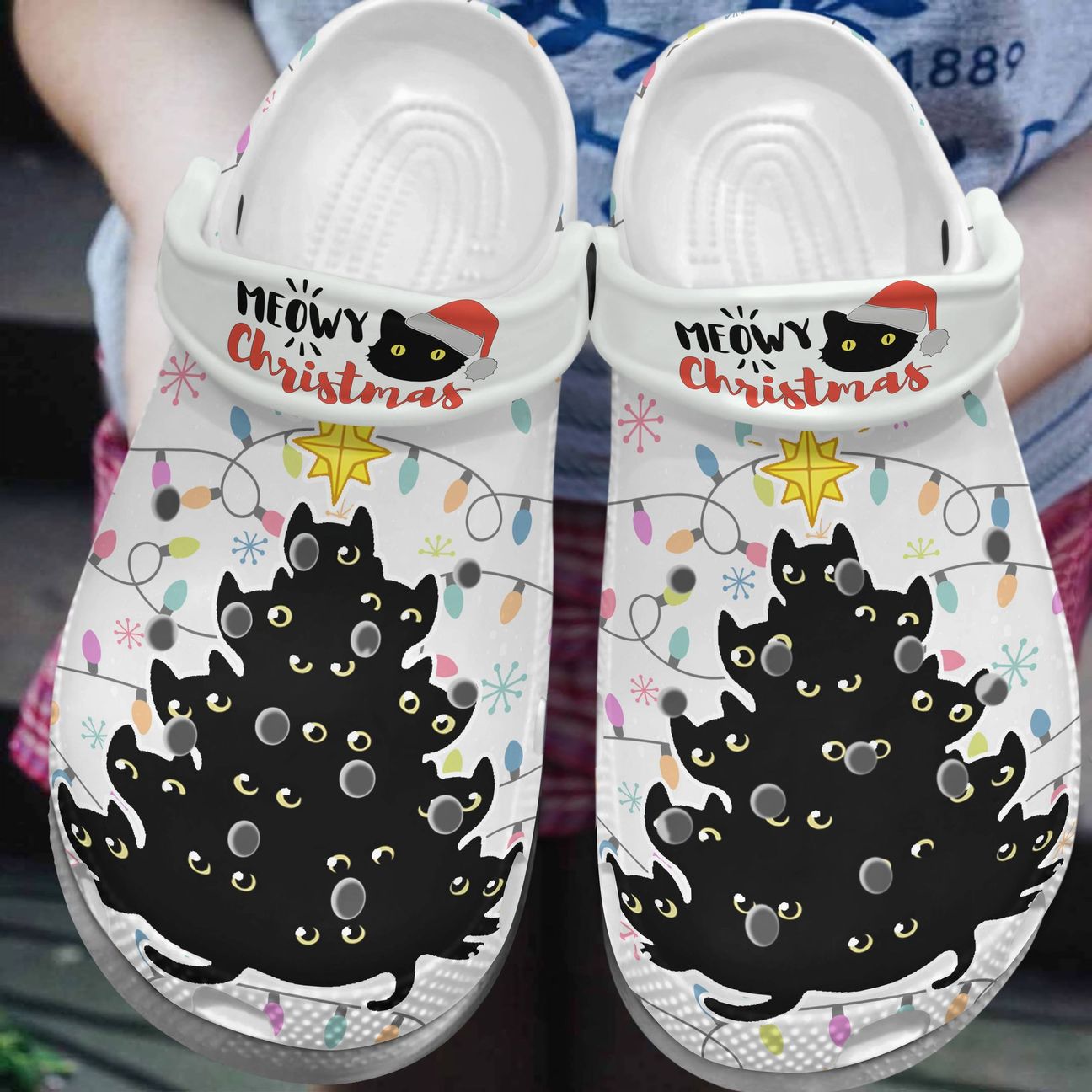 Black Cat Personalized Clog, Custom Name, Text, Color, Number Fashion Style For Women, Men, Kid, Print 3D Meowy