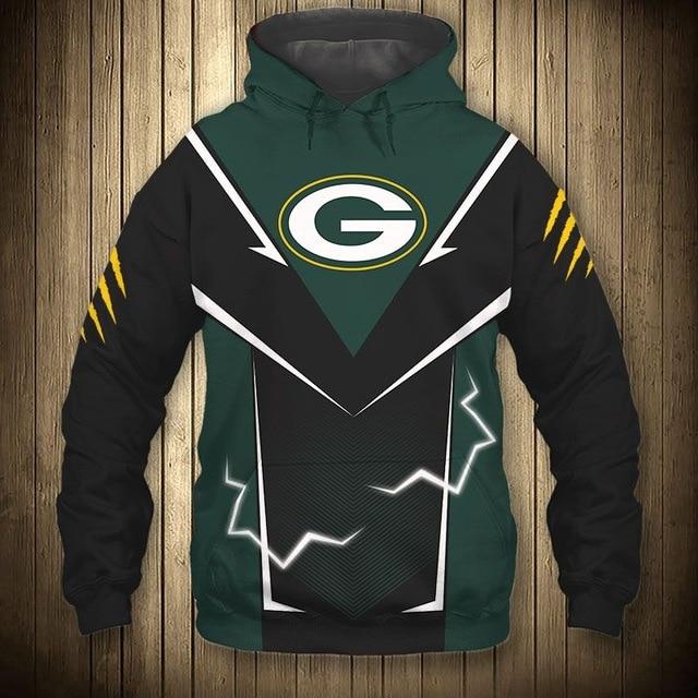 Green Bay Packers Flame Hoodie