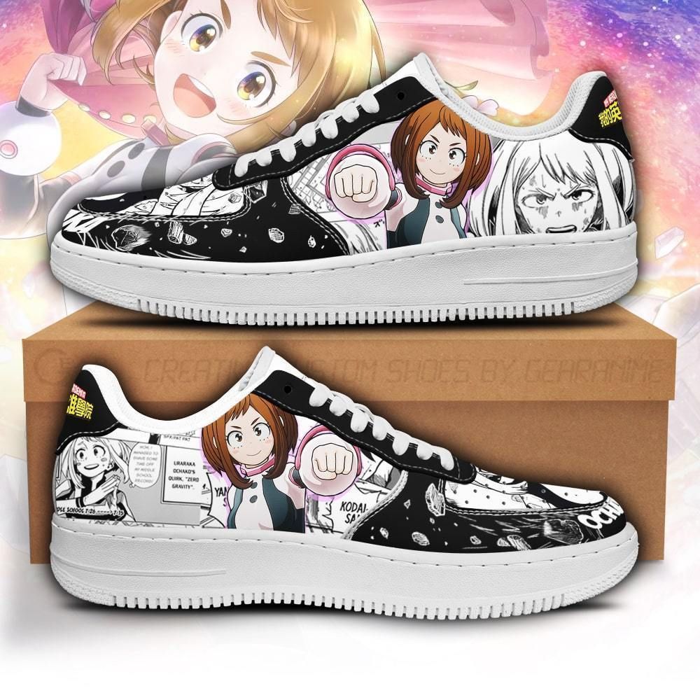 Ochako Uraraka My Hero Academia Air Force Shoes Sneakers Custom Anime