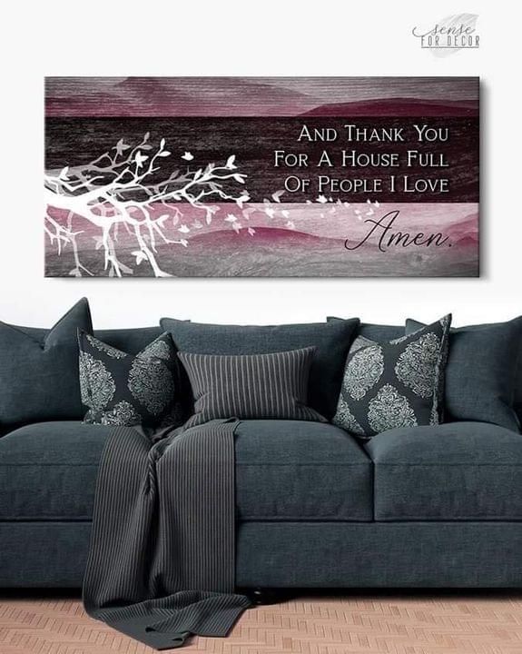 thank you for house full of people i love amen god home decor poster canvas