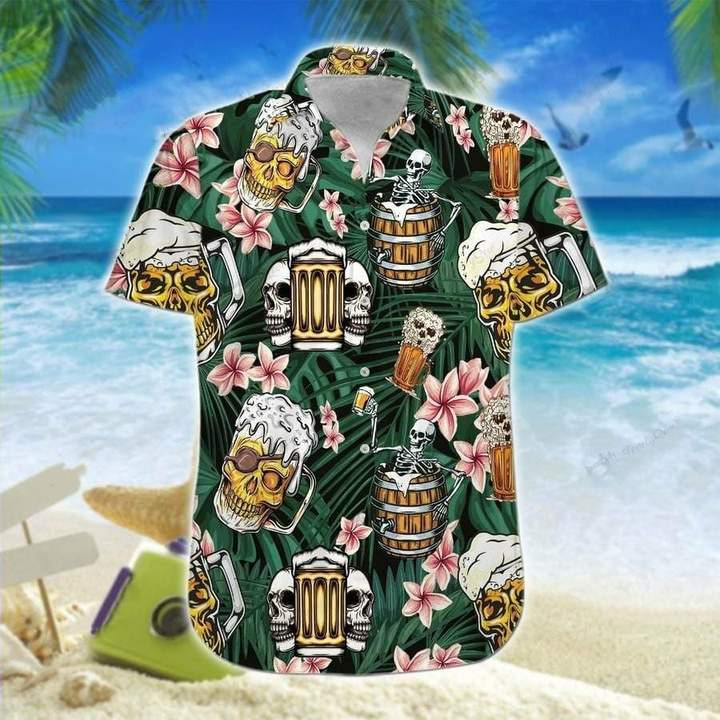 Skull Beer Summer Hawaii Shirt Unisex Adult Ha49012