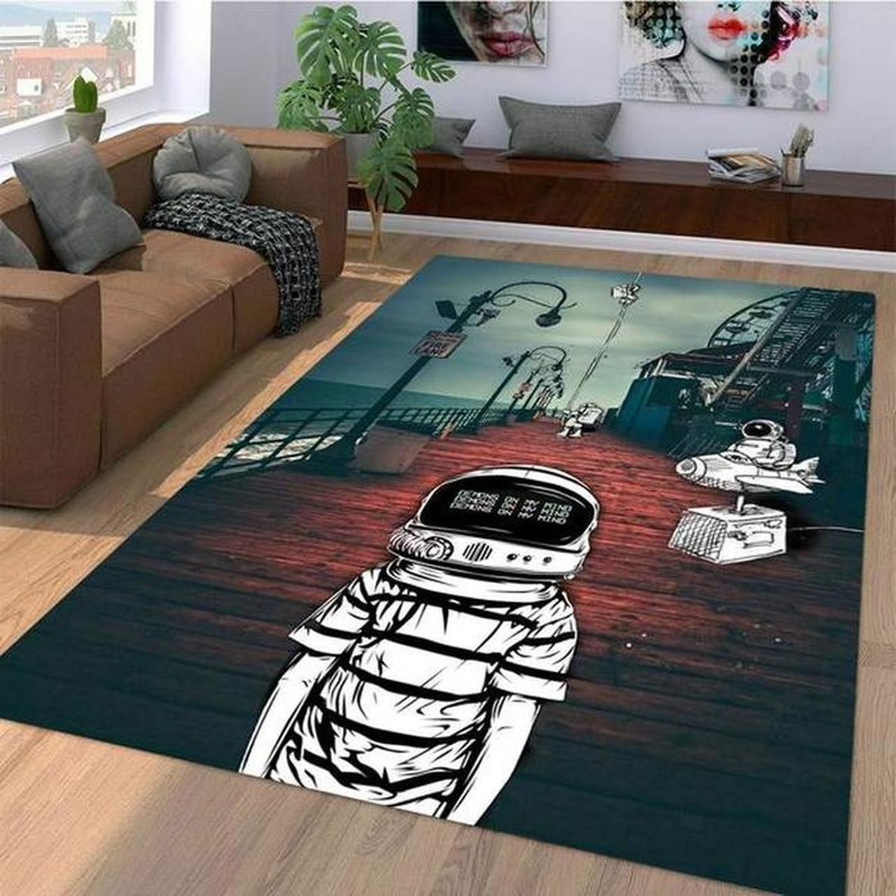 Demons On My Mind Astronout Aesthetic Sad Boy Area Rugs Living Room Carpet Floor Decor The US Decor