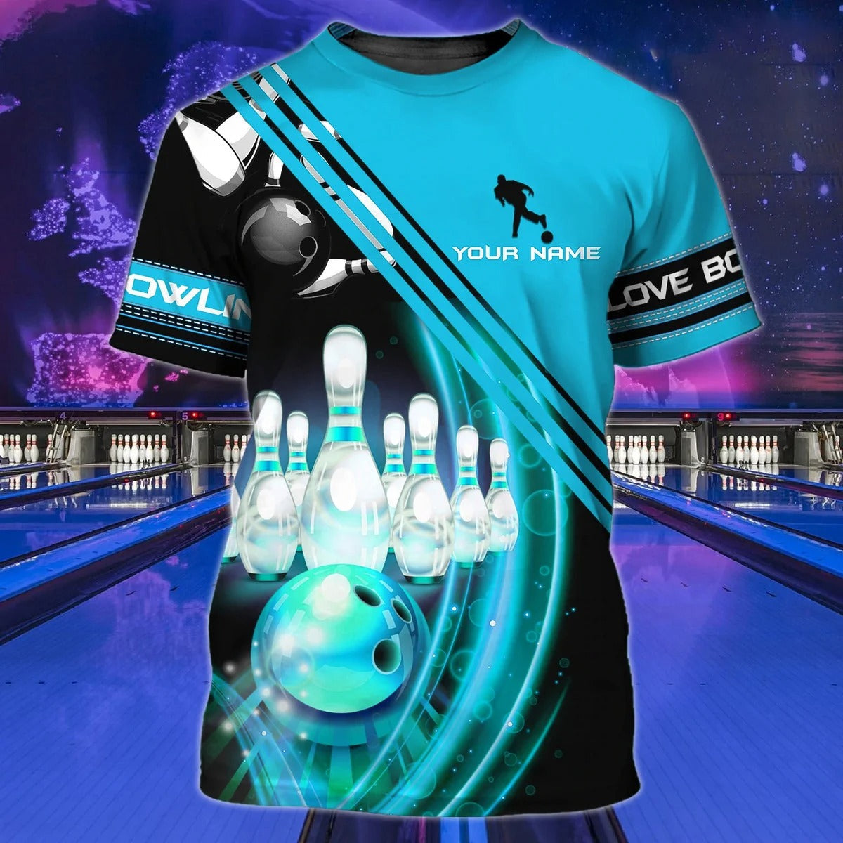 Custom Bowling 3D T Shirt For Men Women Bowling National Day Gift Bowling Player Uniforms