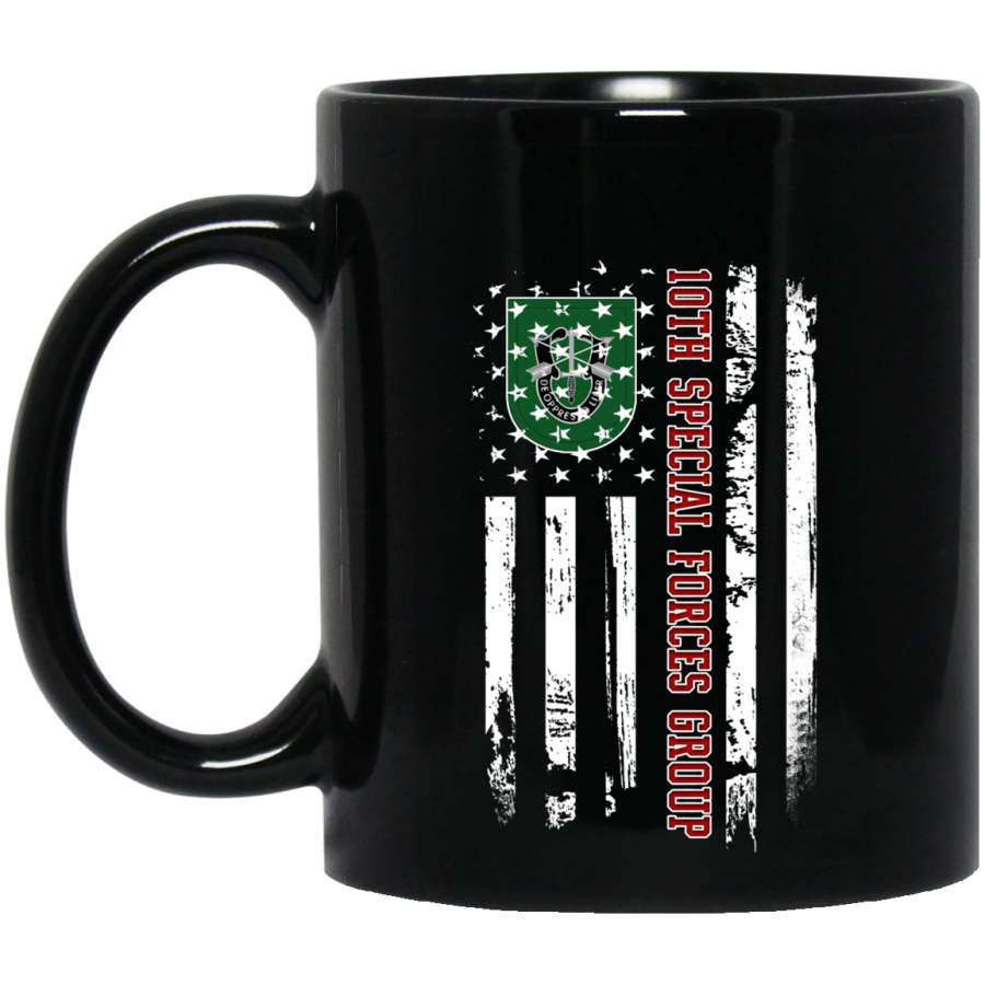 10th Special Forces Group Veteran American Flag Tshirt Veterans Day Christmas Gift Mug