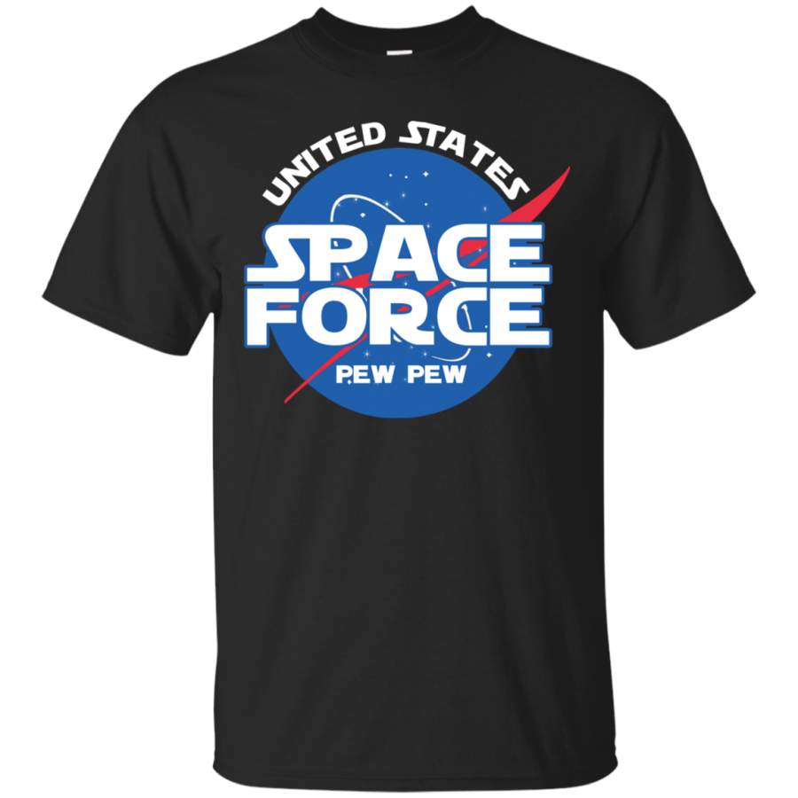 AGR Discover Cool United States Space Force Pew Pew Shirt Cotton T Shirt