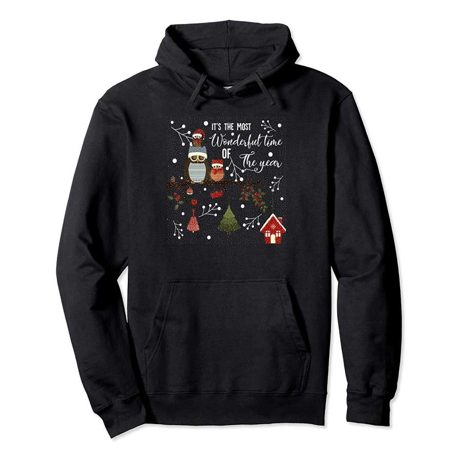 Owl It’s The Most Wonderful Time Of The Year Owl Christmas Hoodie