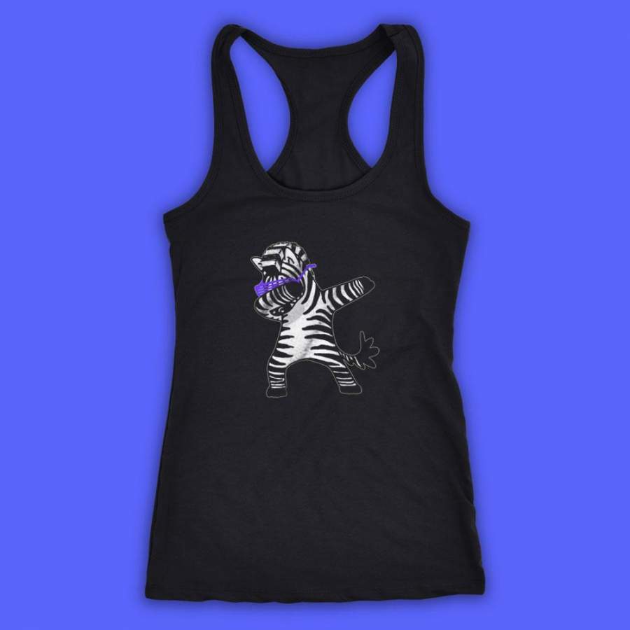 Animal Dabbing Zebra Women’S Tank Top Racerback