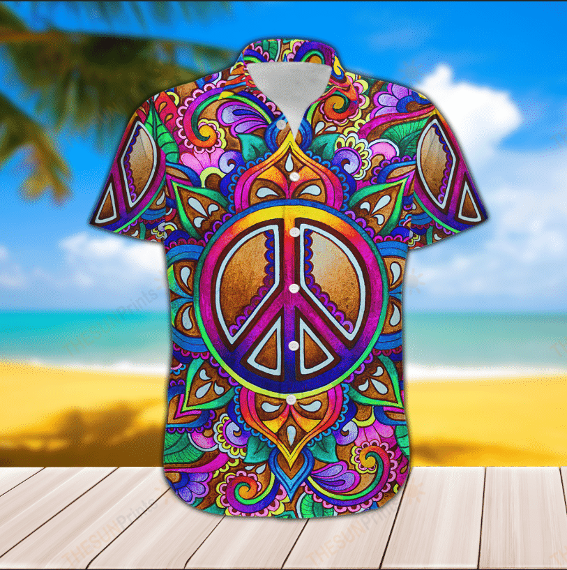 Hippie Hawaiian Shirt 002099 Ha57375