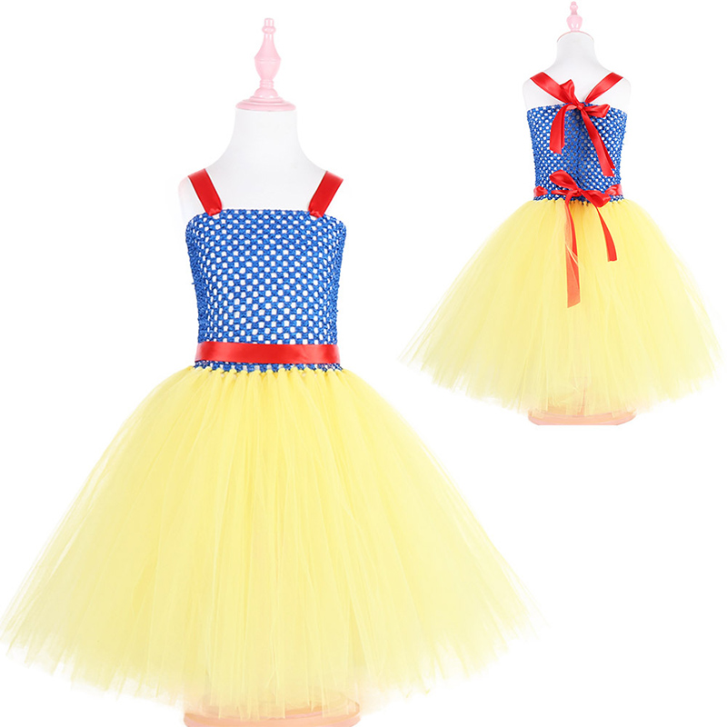 Snow White Princess Cosplay Dress for Girls Party Clothing Children’s Tulle Dress Girl Tutu Prom Fancy Dress Gift For Baby alx