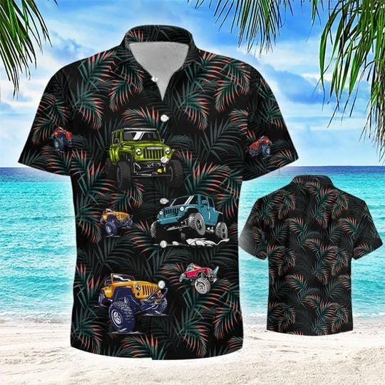 Jeep Car Tropical Leaves Hawaii Shirts V Ha11594