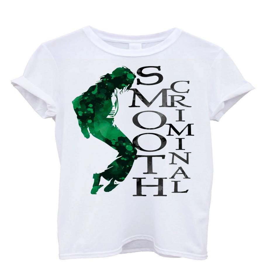 Michael Jackson Green Smooth Criminal Cotton Print Men Casual T-Shirt