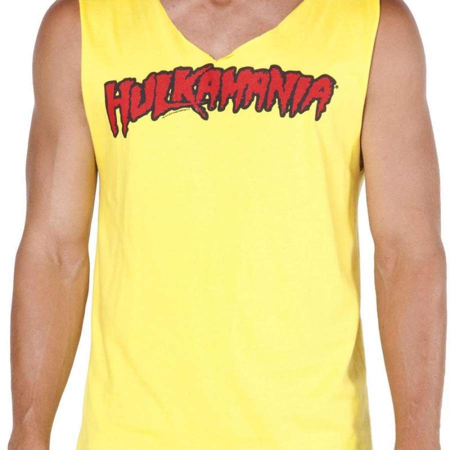 Yellow Hulk Hogan Costume Shirt