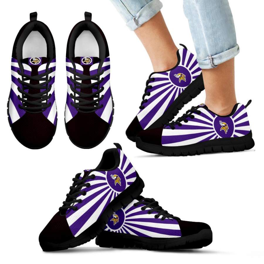 Rising Sun Sparkling Tremendous Minnesota Vikings Sneakers