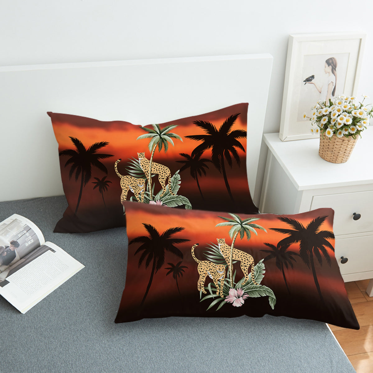 Sunset Leopard Swzt2513 Pillowcase