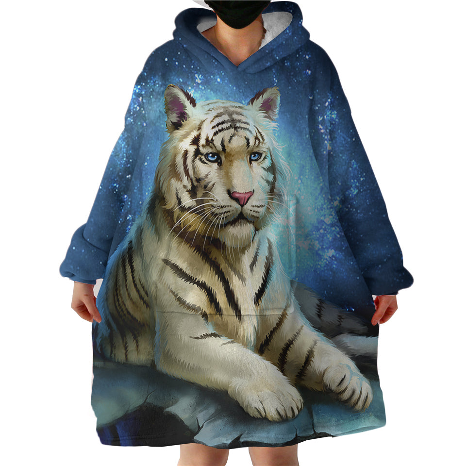 White Tiger Swlf2032 Hoodie Wearable Blanket