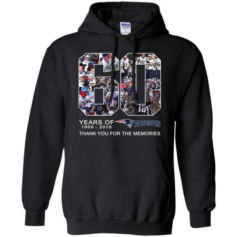 New England Patriots 60th Anniversary Hoodie Fan Gift Idea