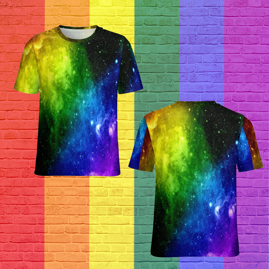 Rainbow Galaxy Lgbt Pride 3D T Shirt, Gaymer 3D T Shirt, Gift For Lesbian Couple