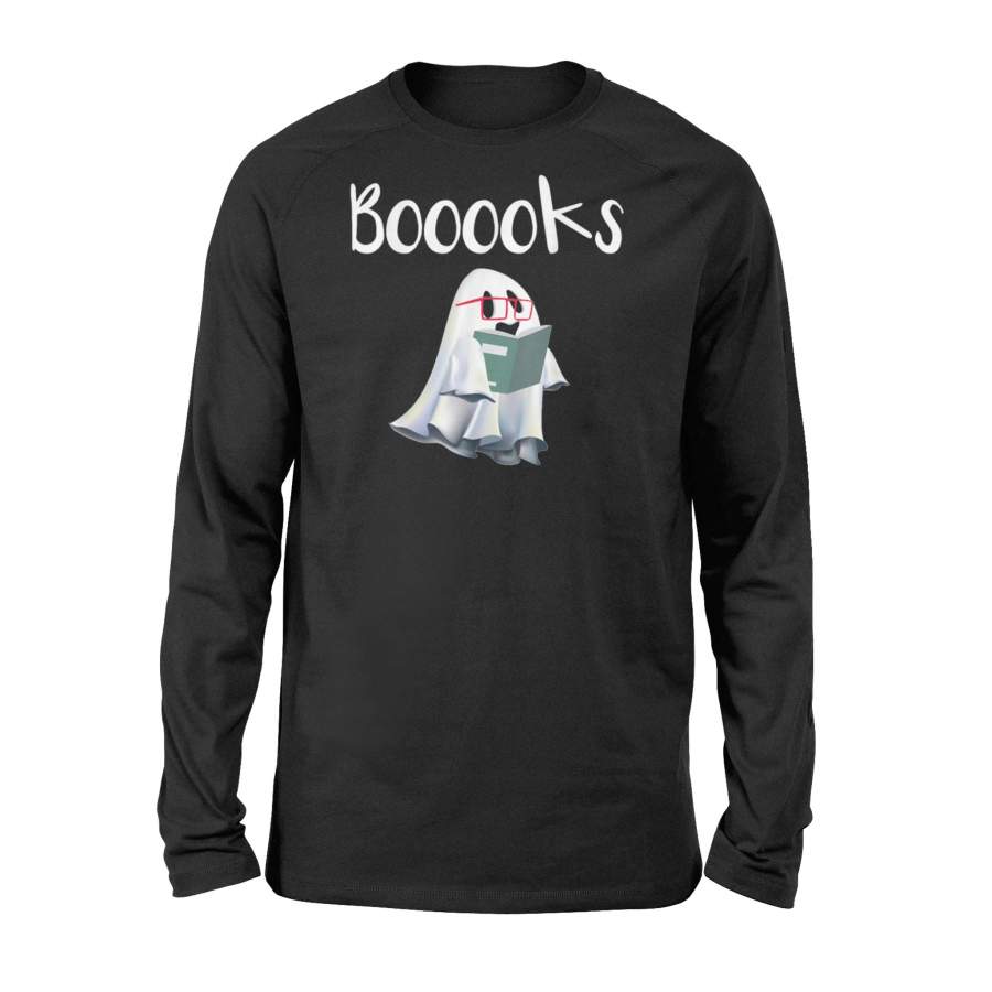 Booooooks Shirt Boo Read Books Halloween T-Shirt – Standard Long Sleeve