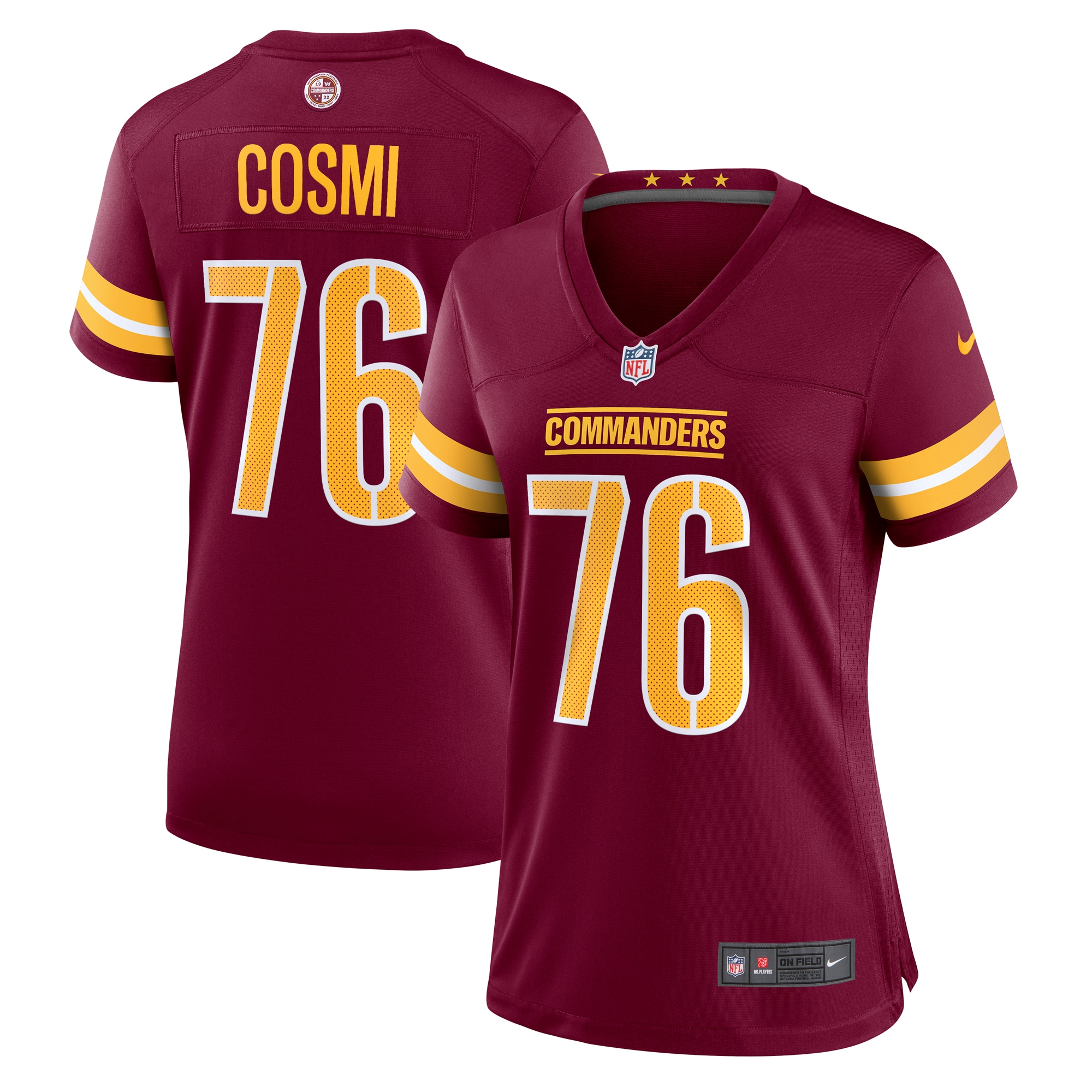 Women’s Washington Commanders Sam Cosmi  Burgundy  Game Jersey