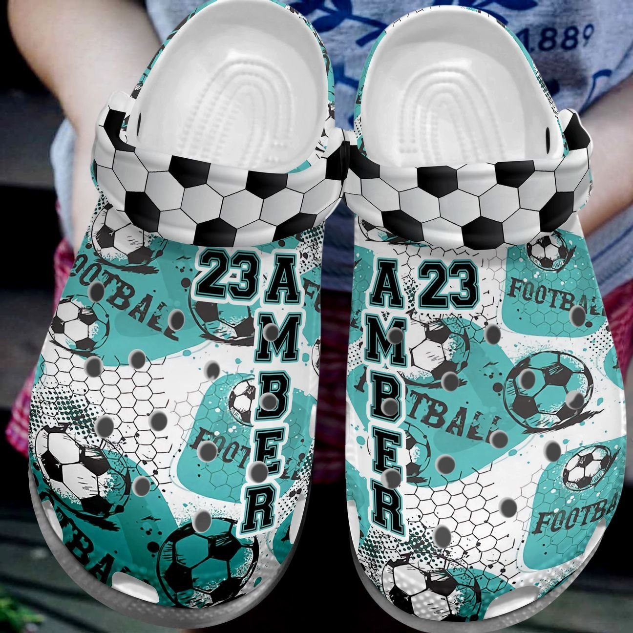 Soccer Personalize Clog, Custom Name, Text, Fashion Style For Women, Men, Kid, Print 3D 8 Colors