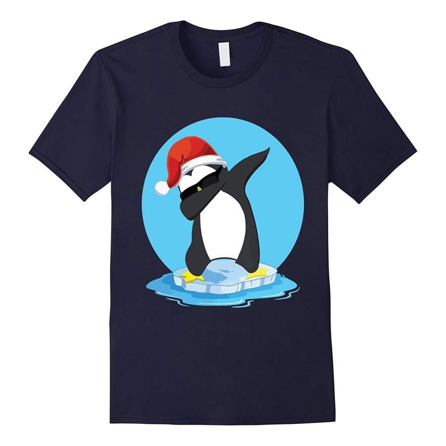 Dabbing Penguin T-Shirt Penguin Hip Hop Dance Christmas Men Cotton T-Shirt