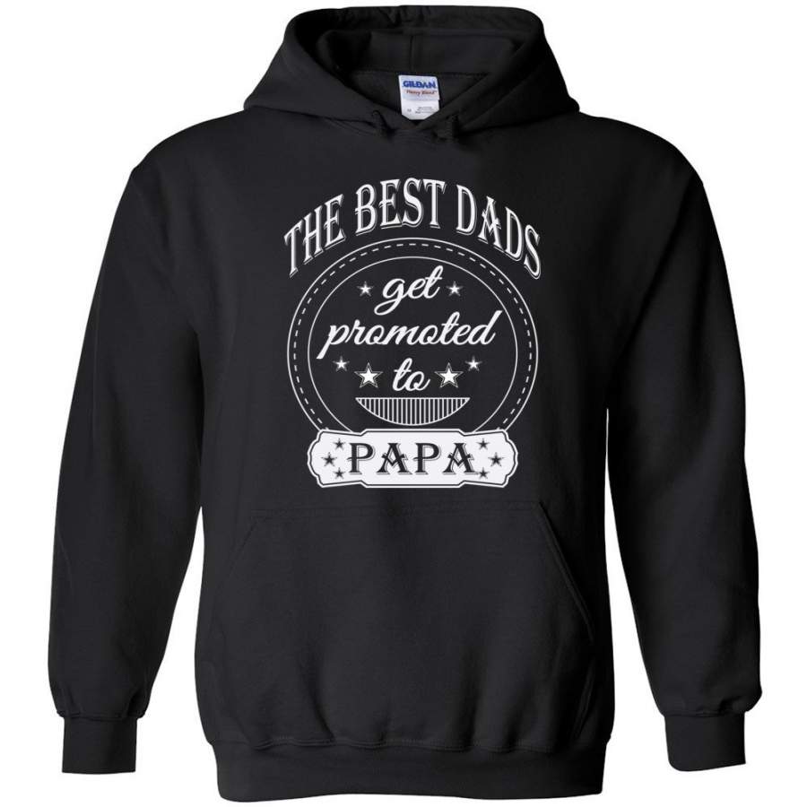 Best Dads Get Promoted To Papa Grandpa Father Christmas Gift Hoodie