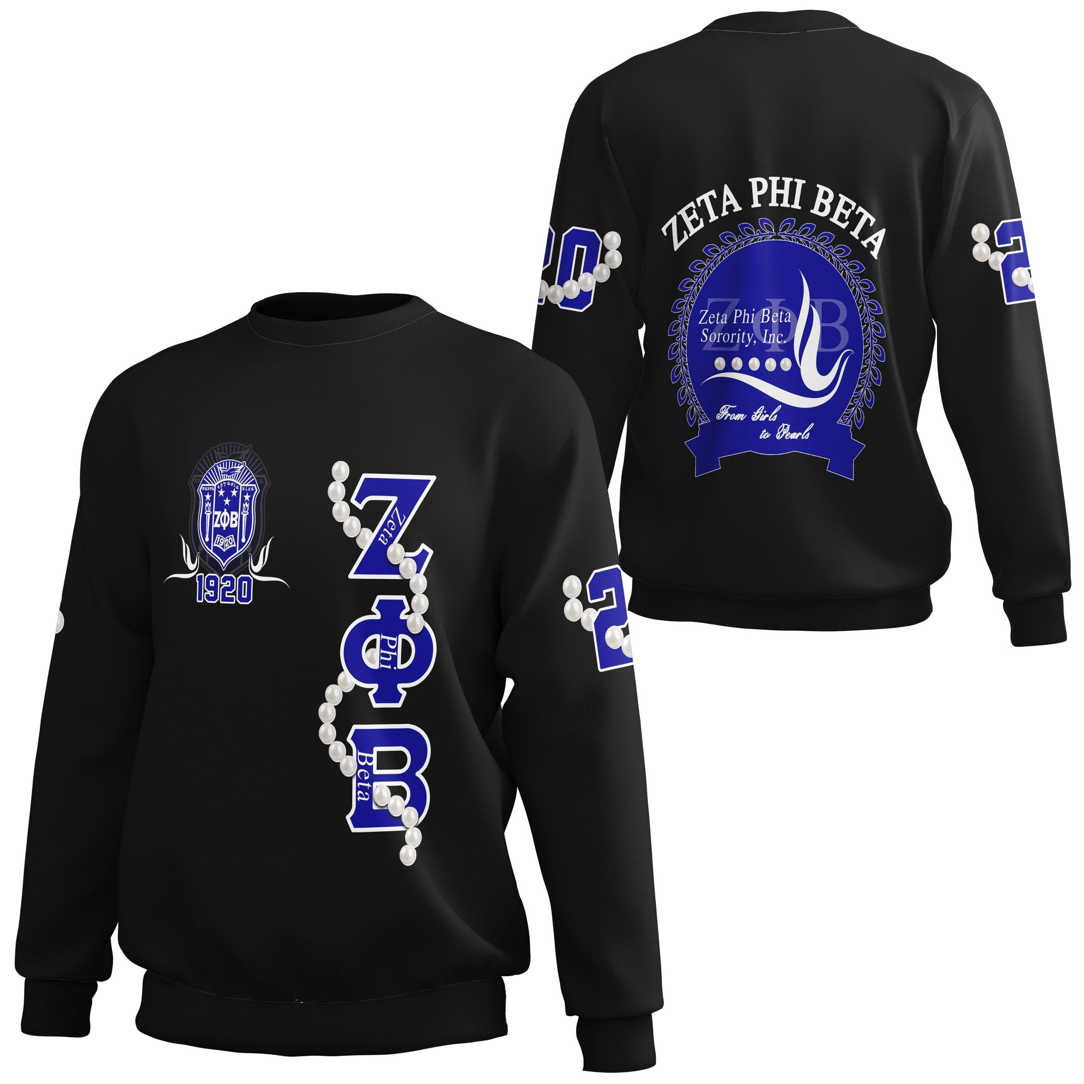 Sorority Sweatshirt – Zeta Phi Beta Pearl Sweatshirt