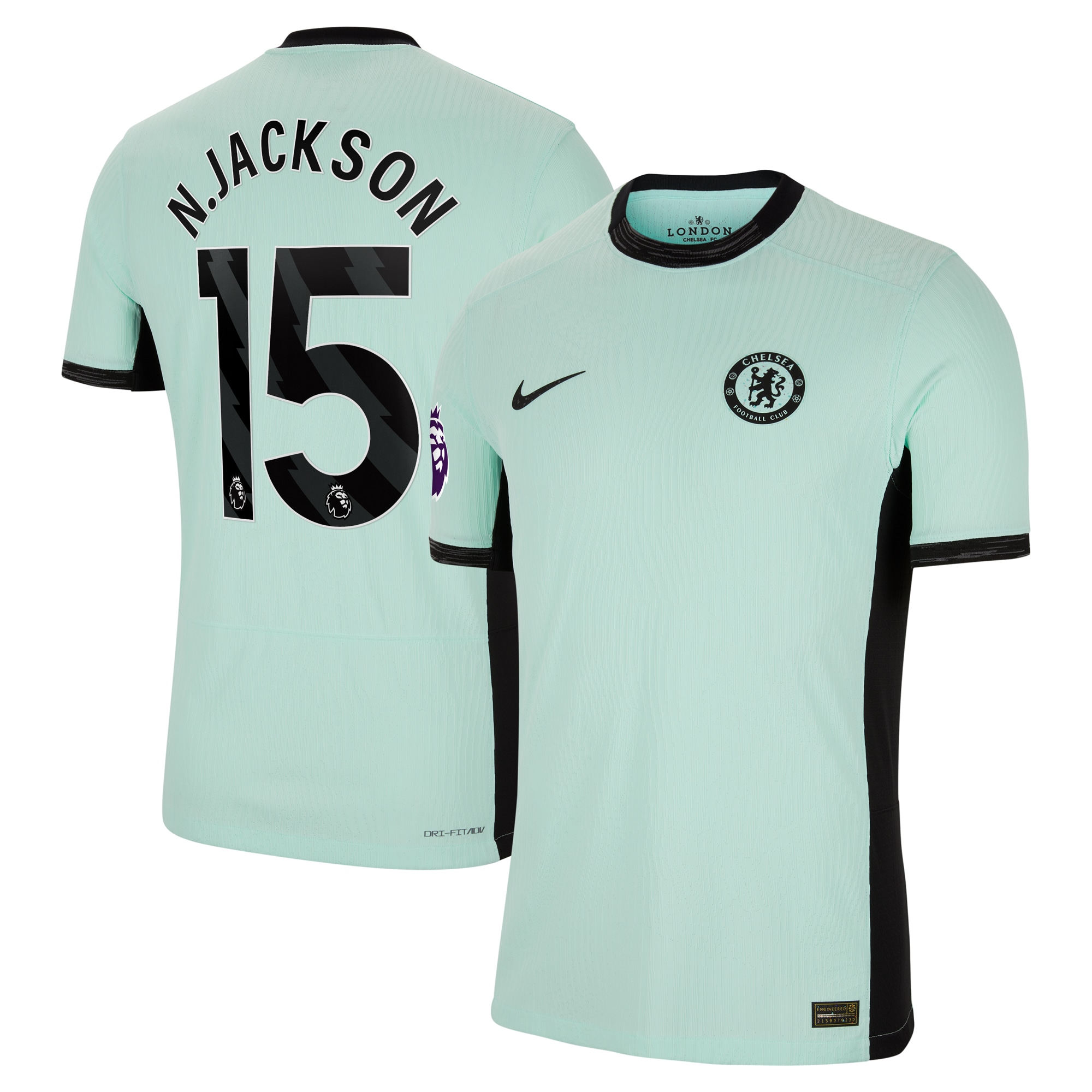 Nicolas Jackson Chelsea 2023/24 Third Match Authentic Player Jersey – Mint