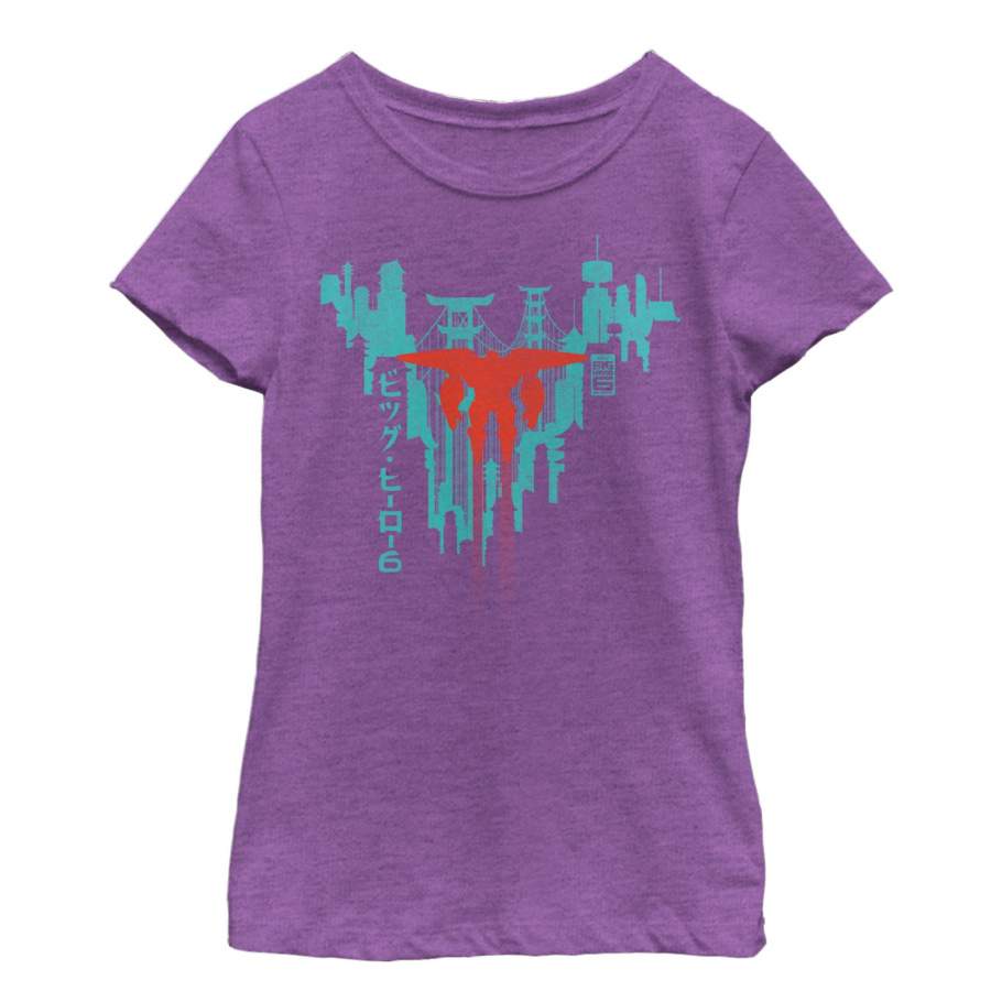 Big Hero 6 Girl’s San Fransokyo Baymax Flight  T Shirt