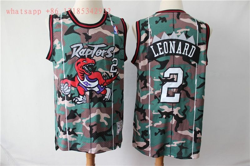 Toronto Raptors Kawhi Leonard #2 2020 NBA New Arrival Brown Green Camo Jersey