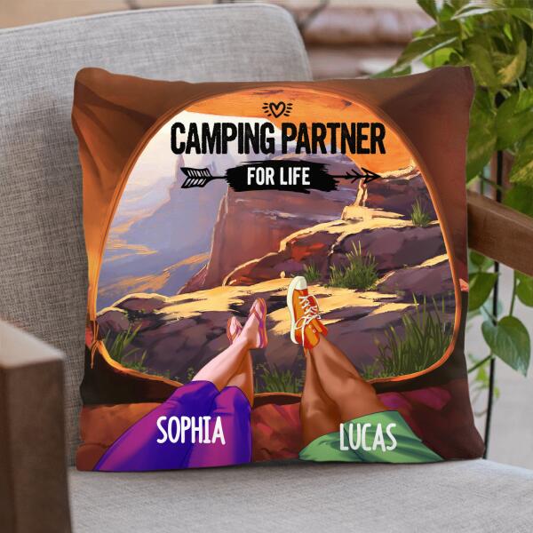 Custom Personalized In Tent View Pillow Cover – Best Gift Idea For Couple/Camping Lovers – Camping Partner For Life – 619Z6N