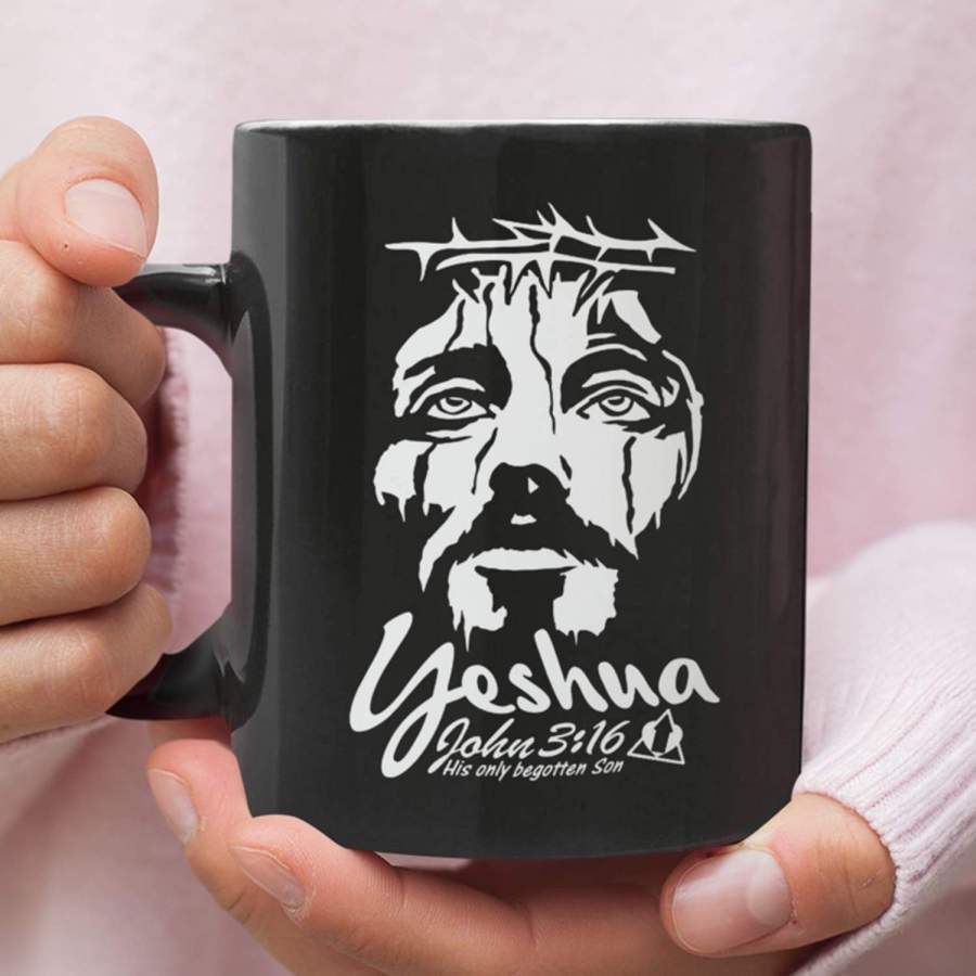 Yeshua John 3:16 His only begotten Son coffee mug