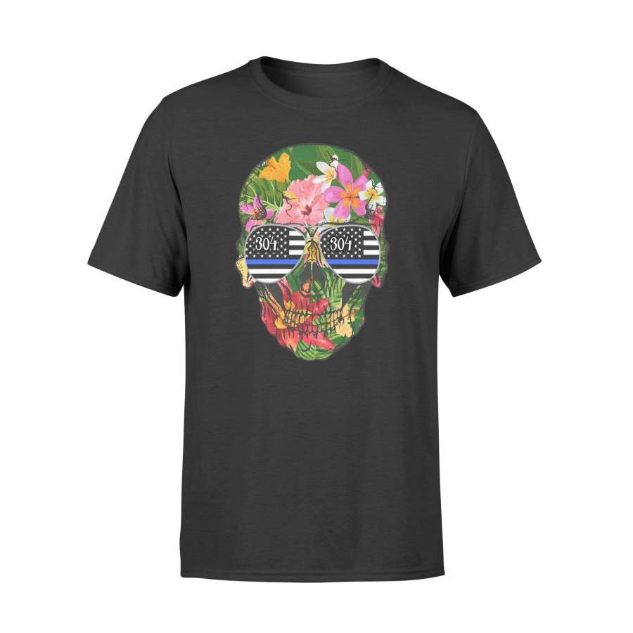 Personalized Shirt – Tropical Skull – Police – Standard T-shirt