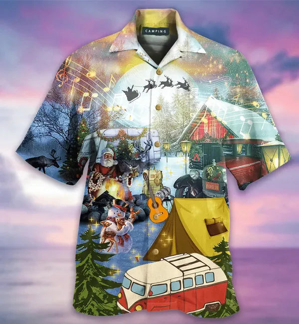 Camping At Christmas Aloha Hawaii Shirts For Men Women Ha19780