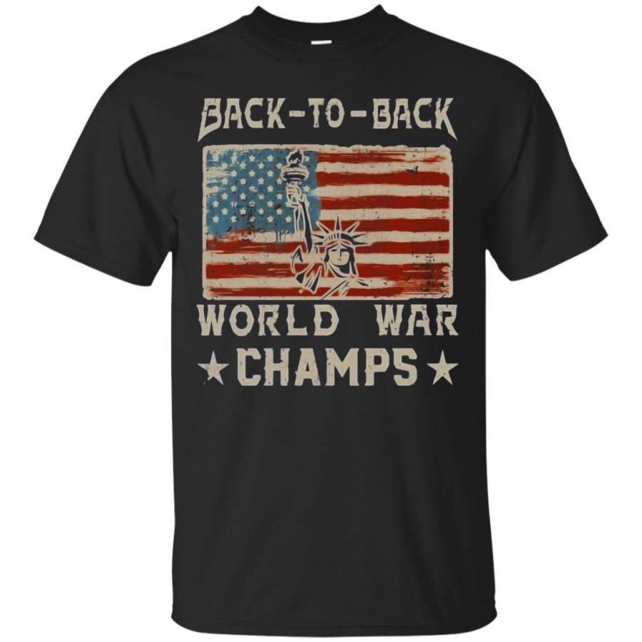 AGR Back-To-Back World War Champs 4th Flag T-Shirt