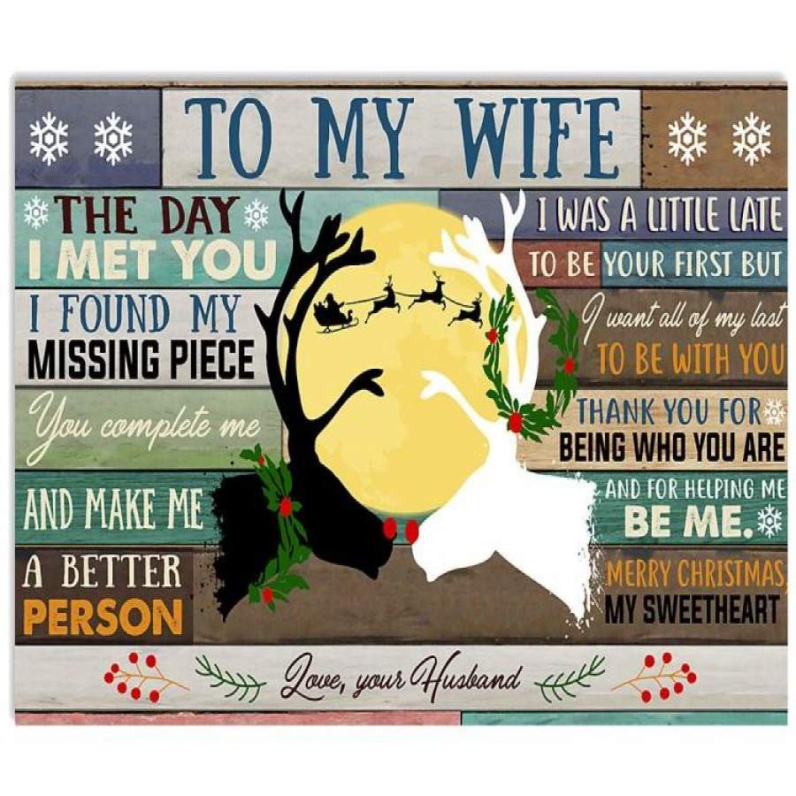 TO MY WIFE-LOVE,YOUR HUSBAND Horizontal Poster