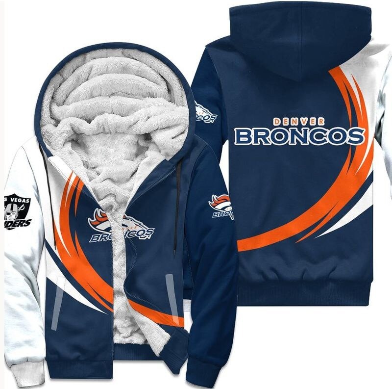 Denver Broncos Fleece Hoodie 3D