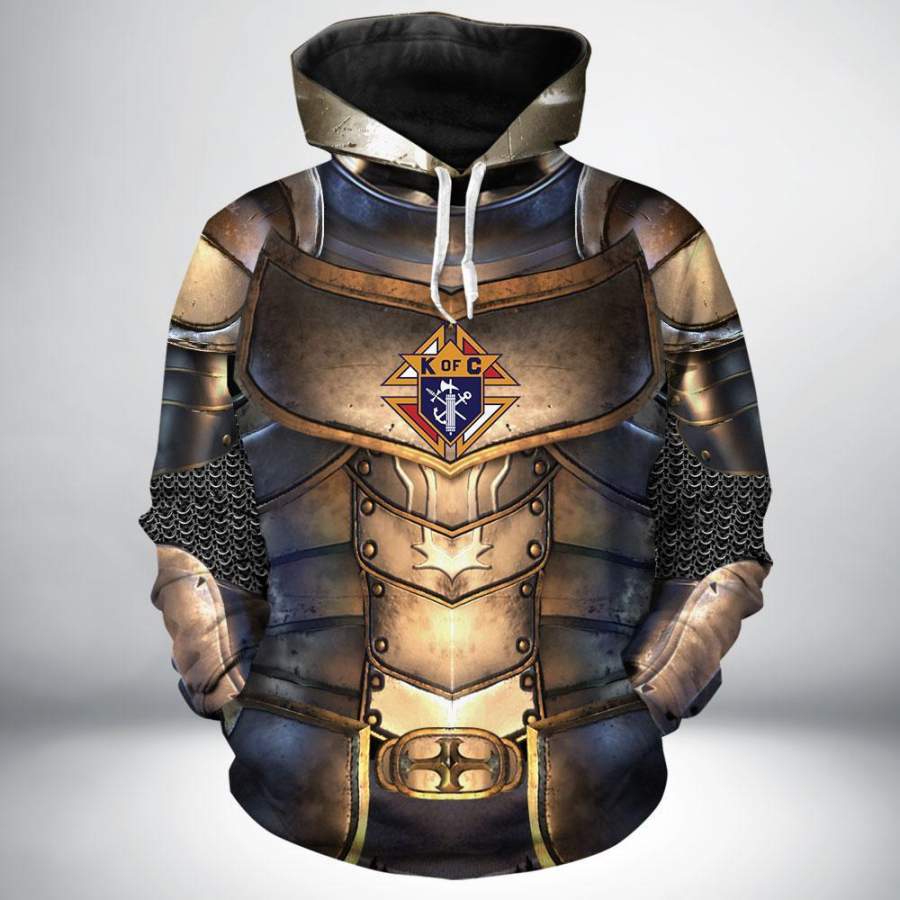 KNIGHTS OF COLUMBUS ARMOR HOODIE AND TEE 3D Full Printing