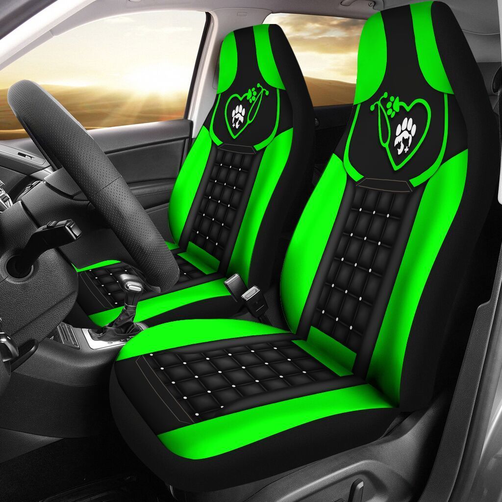 18CNVPRFS – Vet Tech Neon Green Car Seat Covers