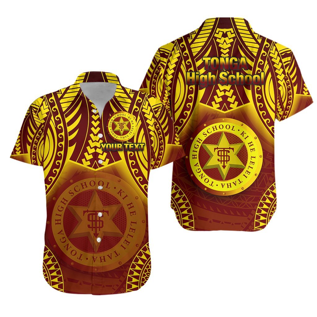 (Custom Personalised) Tonga High School Hawaiian Shirt Simple Polynesian