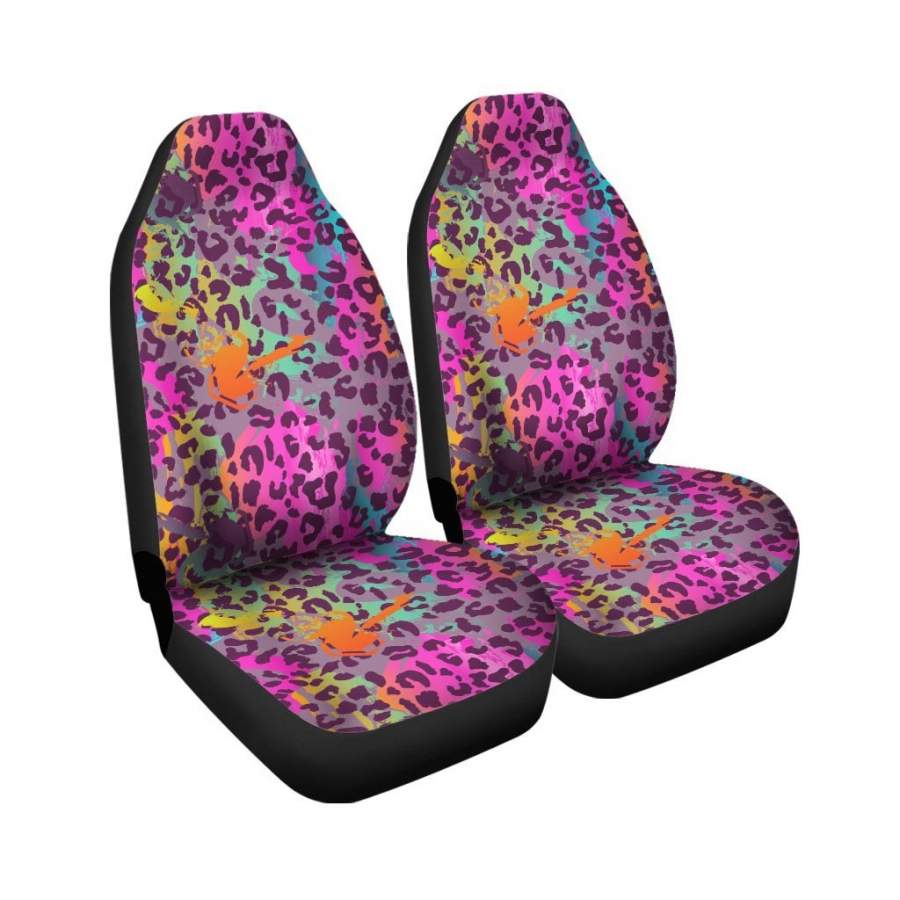 Colorful Leopard Car Seat Covers