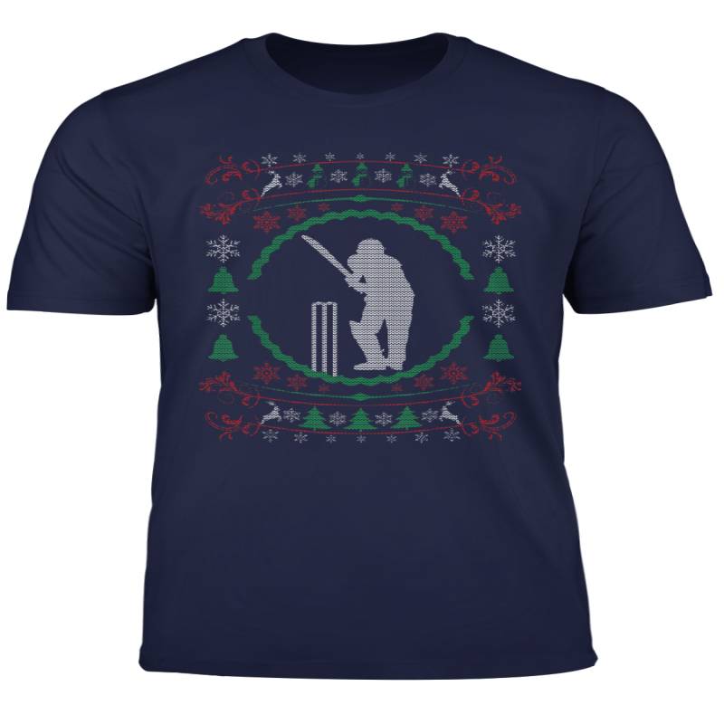 Ugly Christmas Style Cricket Funny Xmas T Shirt