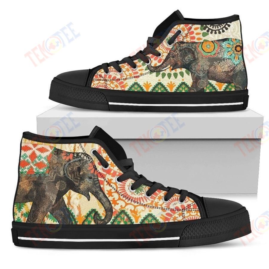 Mens Womens Elephant Shoes Elephant Womens High Top TMT206