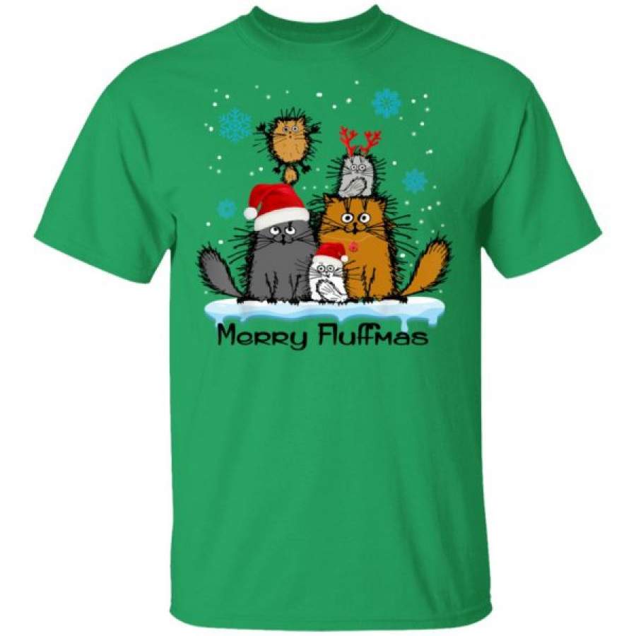 Merry Fluffmas Funny Cat Kitten Fluff Christmas Costume Shirts – Cool ...
