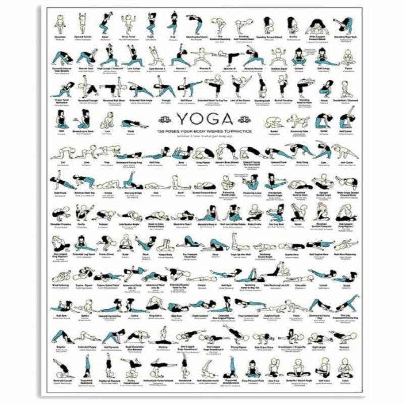 homesweetquilt – satin poster Yoga 150 Poses Your Body Wishes You To ...
