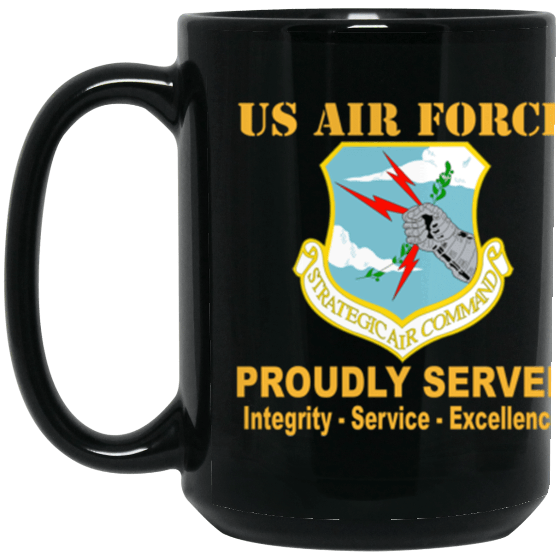 US Air Force Strategic Air Command Proudly Served Core Values 15 oz