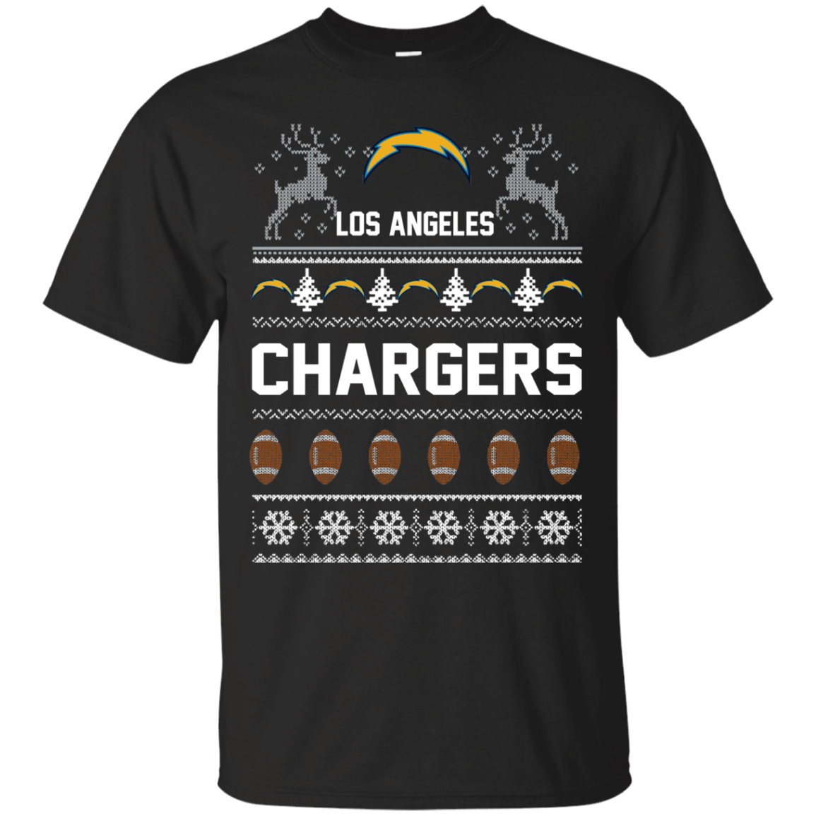 Buy Los Angeles Chargers Ugly Christmas T Shirt