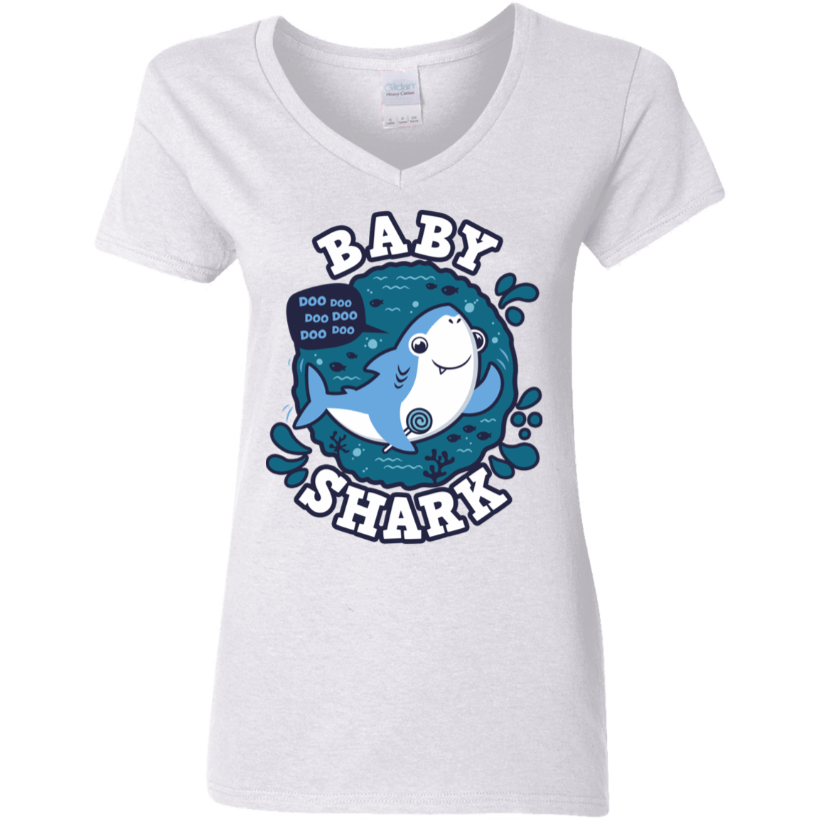 Shark Family Trazo – Baby Boy Women’S V-Neck T-Shirt