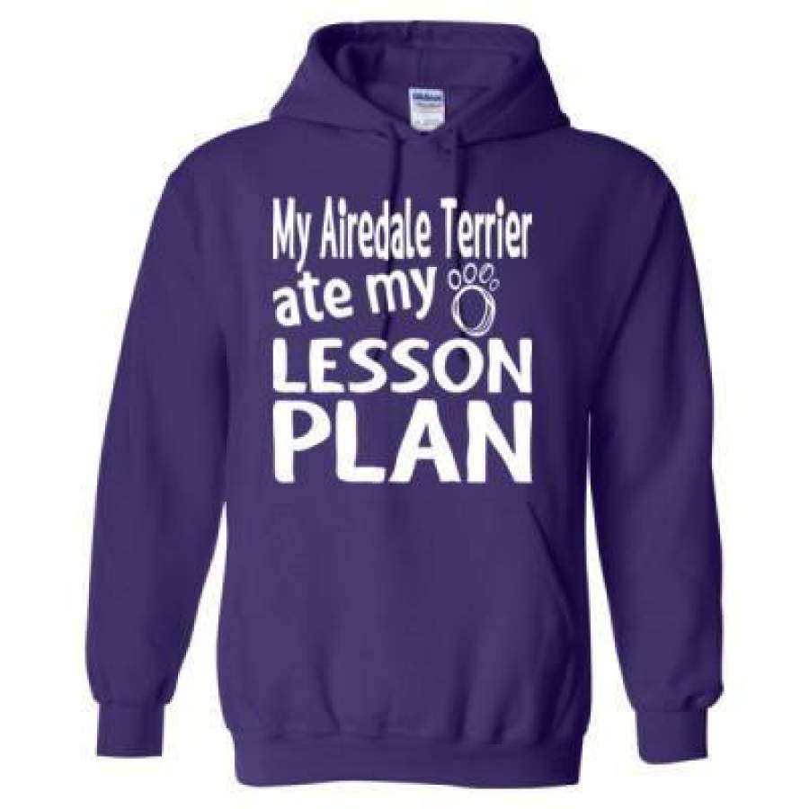 AGR My Airedale Terrier Ate My Lesson Plan – Heavy Blend™ Hooded Sweatshirt