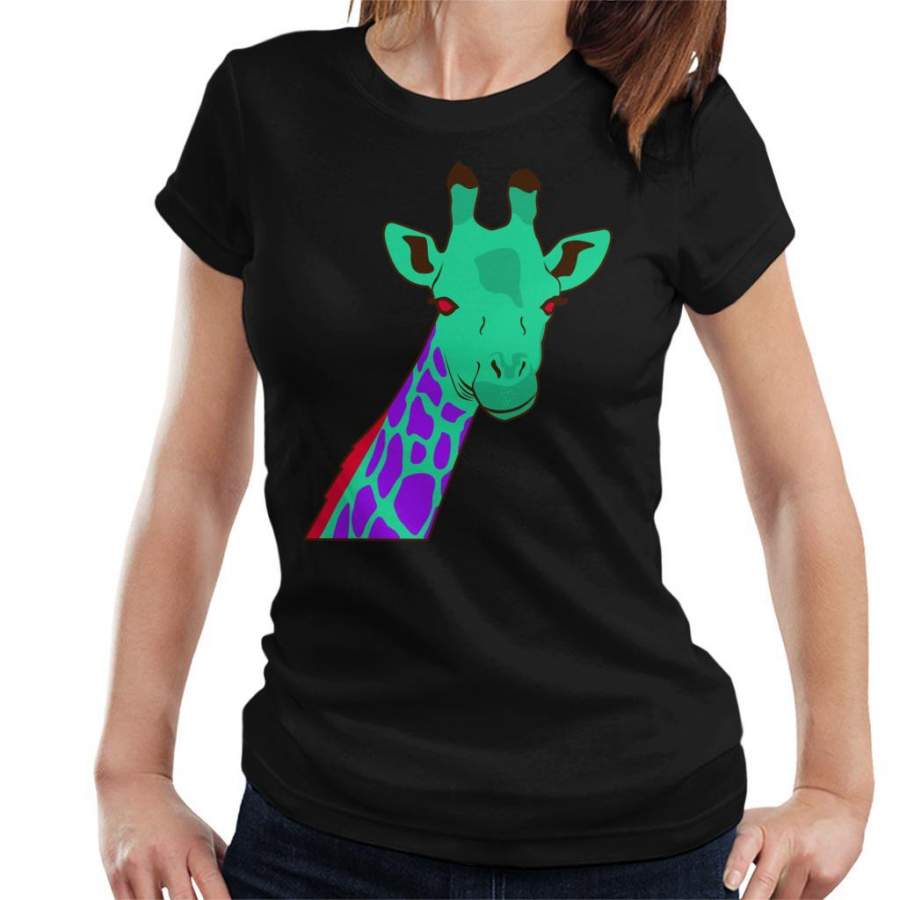 Brightly Coloured Giraffe Women’s T-Shirt